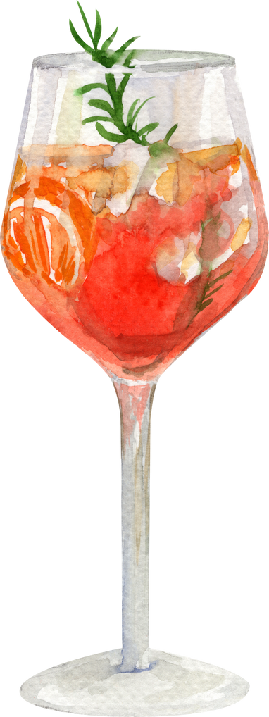 Watercolor Winter Aperol Spritz